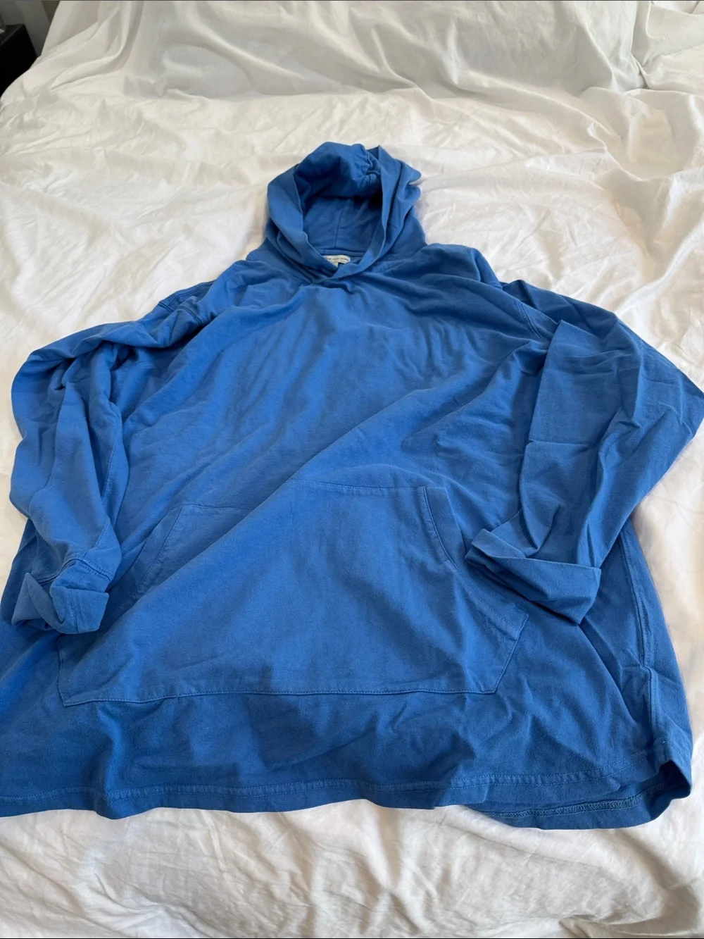 J Crew Classic Blue Hooded Long-Sleeve Shirt
